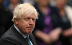 Britain's outgoing Prime Minister Boris Johnson delivers his final speech outside 10 Downing Street in central London on 6 September, 2022