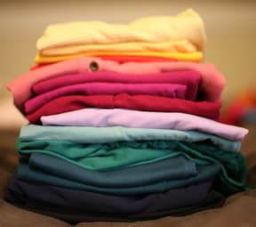Folded laundry