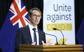 Director-General of Health Dr Ashley Bloomfield speaks to media during a press conference at Parliament on May 04, 2020 in Wellington, New Zealand.