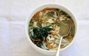 Healing homemade chicken soup