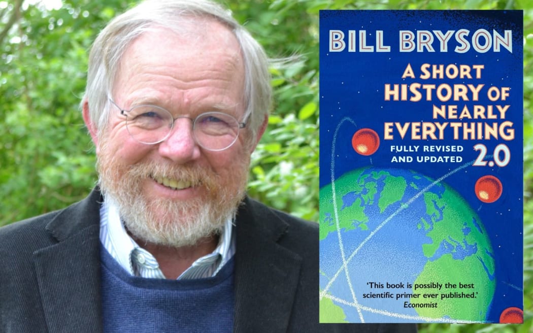 Bill Bryson and the cover of 'A Short History of Nearly Everything 2.0'