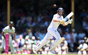 Joe Root of England plays a shot during Day 1 of the Fifth Men’s Ashes Test between Australia and England at the Sydney Cricket Ground in Sydney, Sunday, January 4, 2026. (AAP Image/Dan Himbrechts/Photosport)