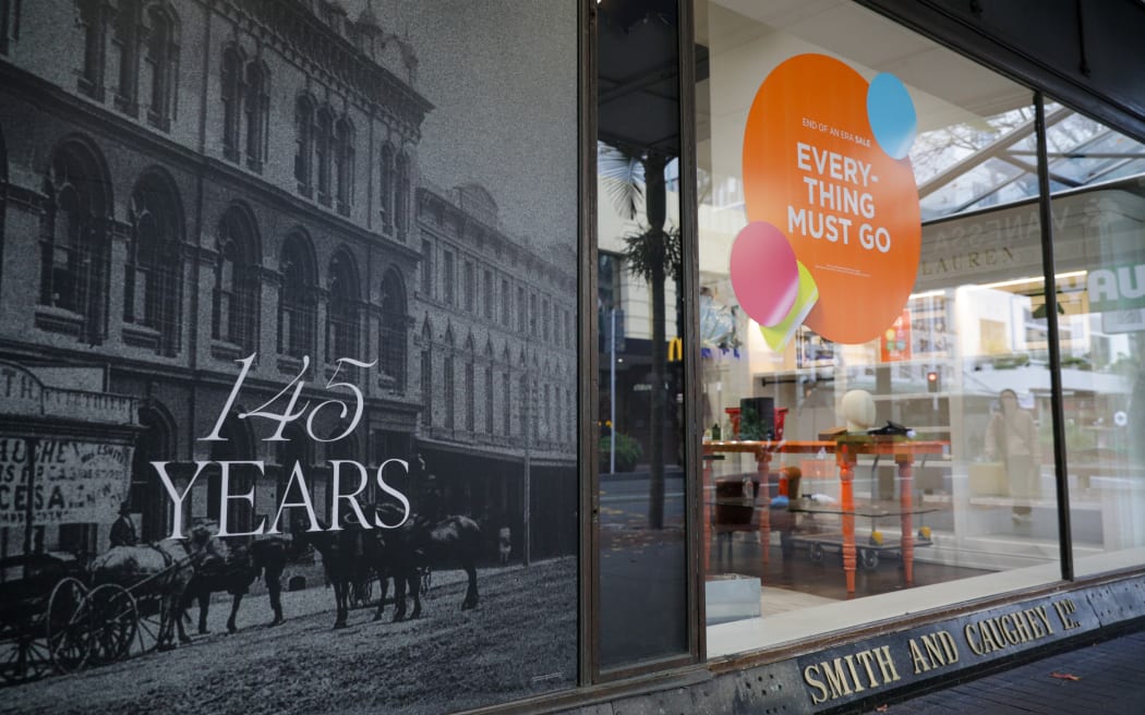 Smith & Caughey's - 145 years - closing down sale sign