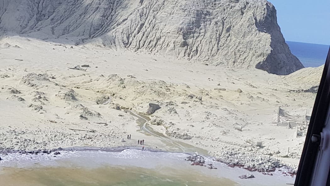 A picture taken on White Island by search and rescue teams after it erupted on 9 December.