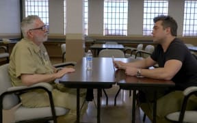 Collier Landry confronts his imprisoned father John Boyle about the1989 killing of his mother Noreen Boyle.