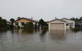Flood hit parts of Hokitika.