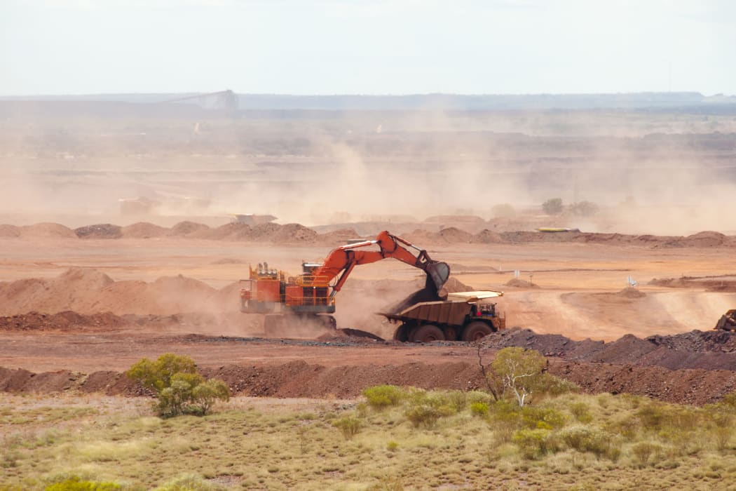 Iron ore mining in Australia.