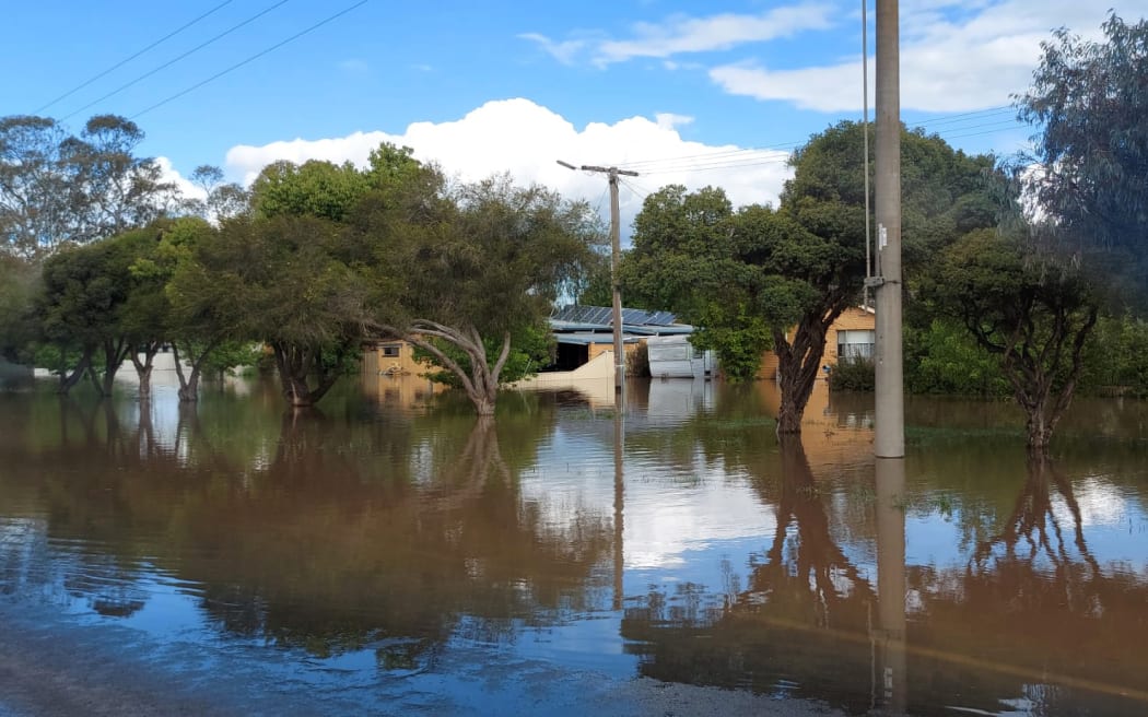 VICTORIA STATE, AUSTRALIA - OCTOBER 17: A view of the flooded area after heavy rains in Victoria state, Australia on October 17, 2022. It has been reported that the heavy rain, which has been effective for days in the southeast of Australia, has flooded thousands of homes. (Photo by Recep Ay/Anadolu Agency via Getty Images)