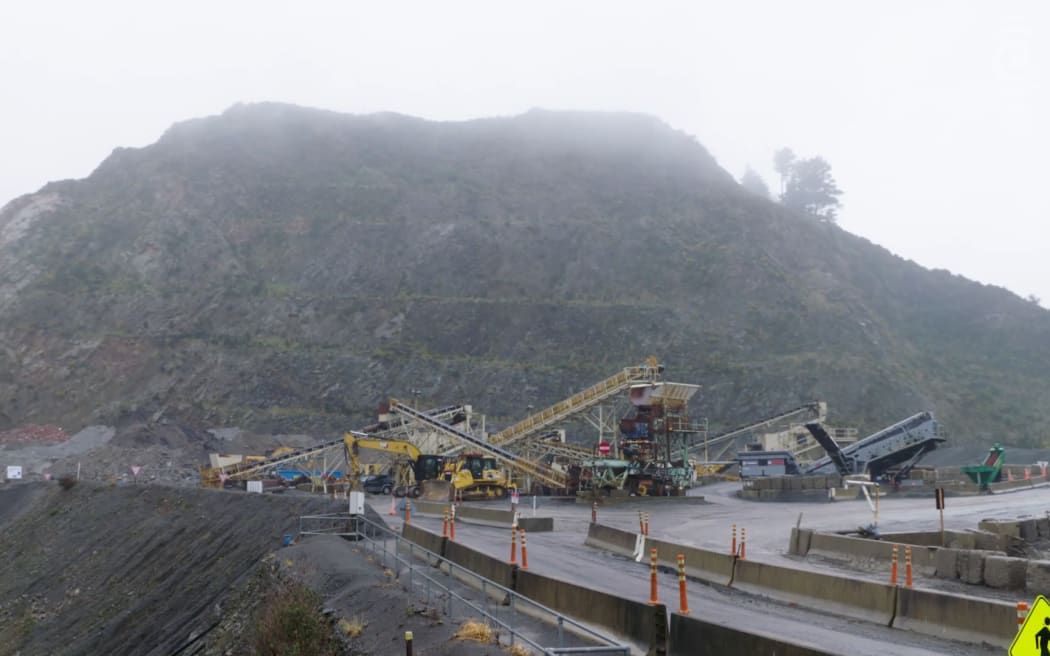 The Kiwi Point quarry in the Ngauranga Gorge.