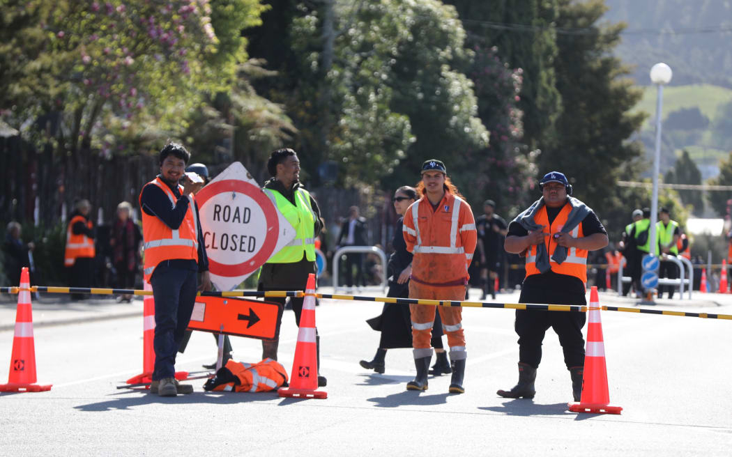 Road closures and traffic management were in place around the marae during the tangihanga at Tuurangawaewae.