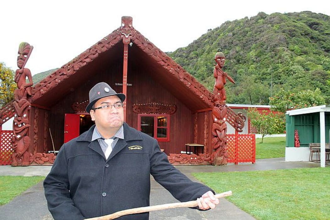 Jesse Huriwai at Hongoeka Marae, Plimmerton, Wellington.