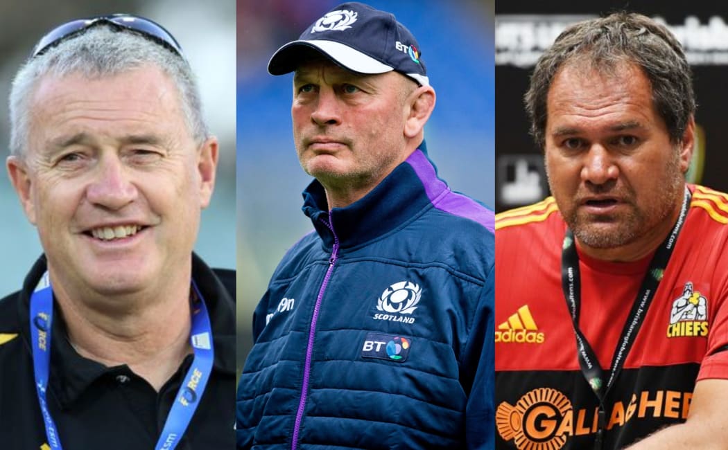 Former Hurricanes coach Chris Boyd, former Scotland coach Vern Cotter and former Chiefs coach Dave Rennie