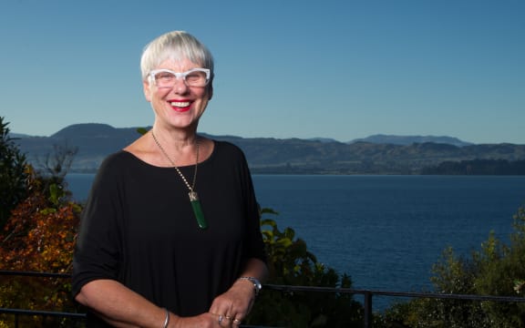 Mayor Steve Chadwick at her Kawaha Point home. 18 April 2019 Rotorua Daily Post Photograph by Stephen Parker.