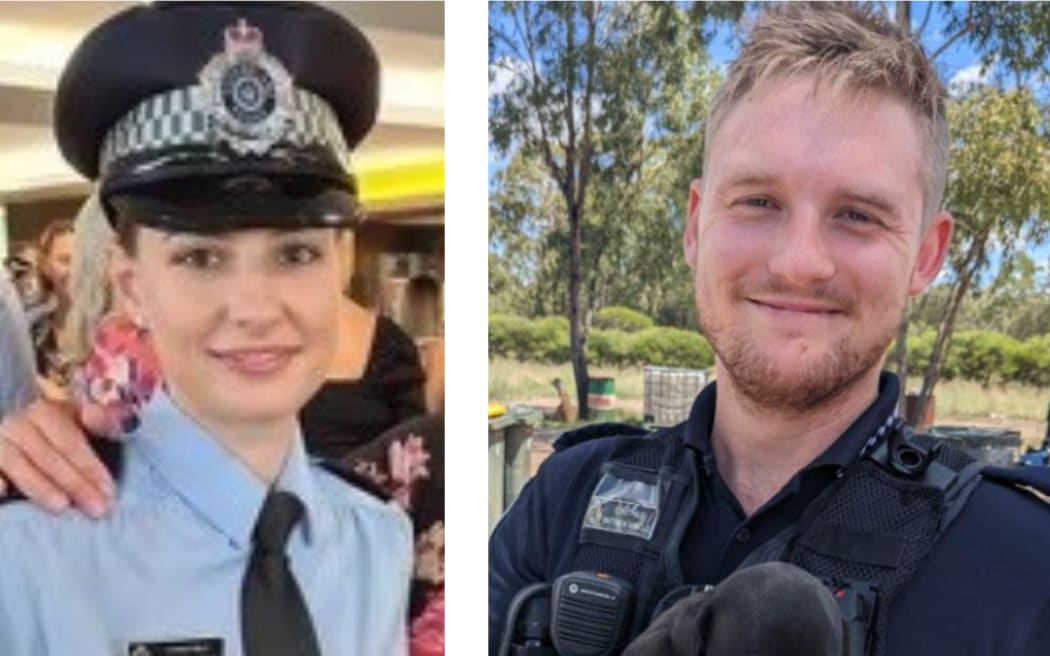 Queensland police say Constable Rachel McCrow, 29, and Constable Matthew Arnold, 26, were killed in a seige at a remote rural property.