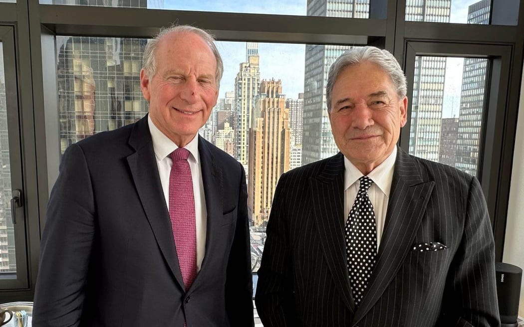 President Emeritus of the Council of Foreign Relations Dr Richard Haas with Foreign Minister Winston Peters in New York City.