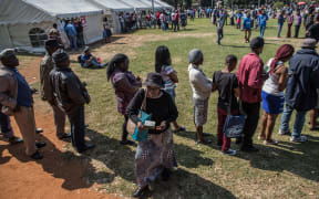 Voting at Joubert Park.