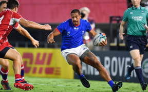 Ed Fidow scored two tries in Samoa's opening game against Russia.