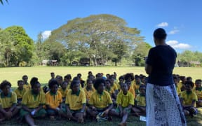 Nowa School with educator Jean Valu Vava