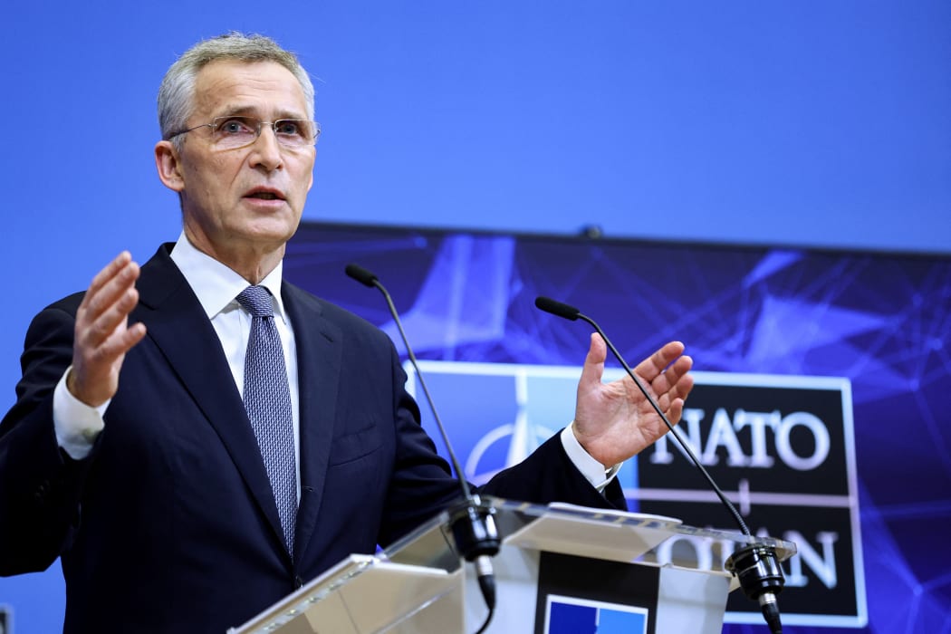 NATO Secretary General Jens Stoltenberg speaks during a press conference ahead of the alliance's Defence Ministers' meeting at the NATO headquarters in Brussels on 15 March, 2022.