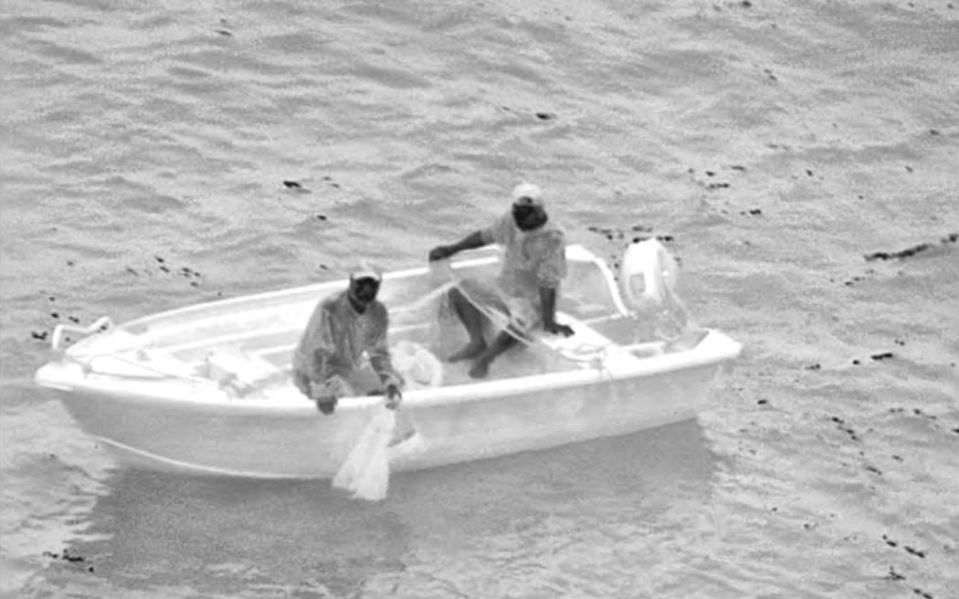 Two Kiribati fishermen who were missing at sea for a week were found at 3 am on Wednesday 21 March by an NZDF Orion aircraft