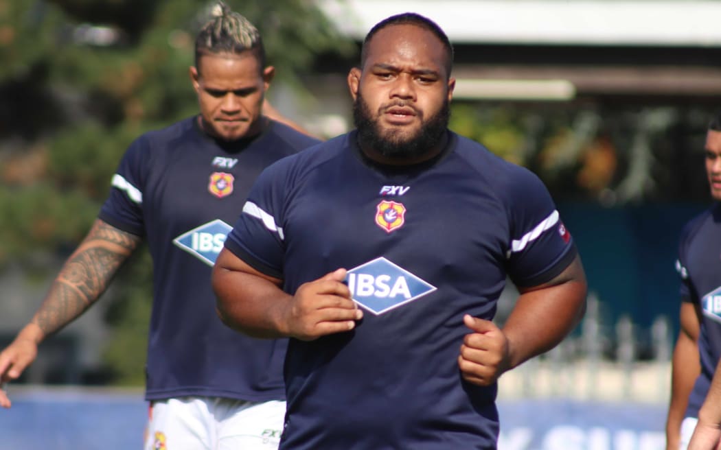 Halaleva Fifita (left) and Paula Koloamatangi at training in France