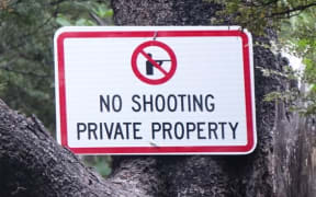 No shooting sign