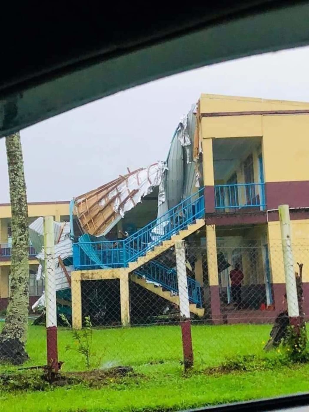 A Nausori school suffers damage from Cyclone Harold