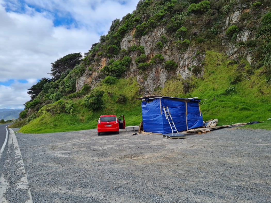 Protesters have been camped at Miramar Peninsula for more than a month, since the Parliament protest ended.