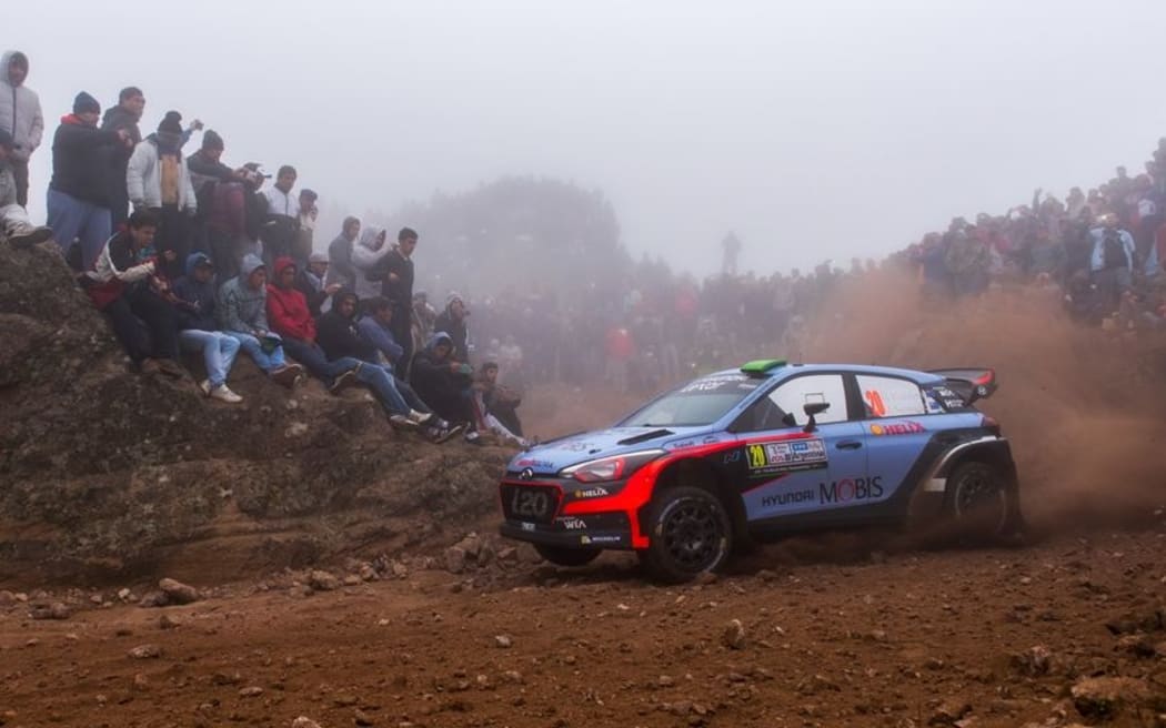 Hayden Paddon on his way to his victory in Argentina