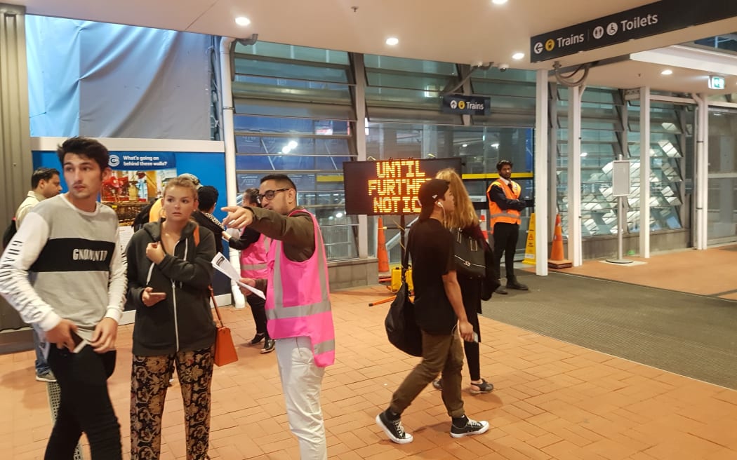 Those trying to use the Britomart train station were forced to make alternative travel arrangements after it was closed by a derailment.