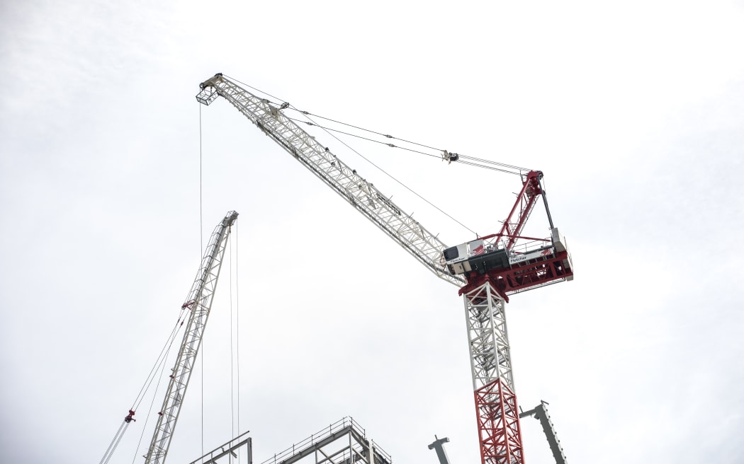 Cranes in Auckland's central city.