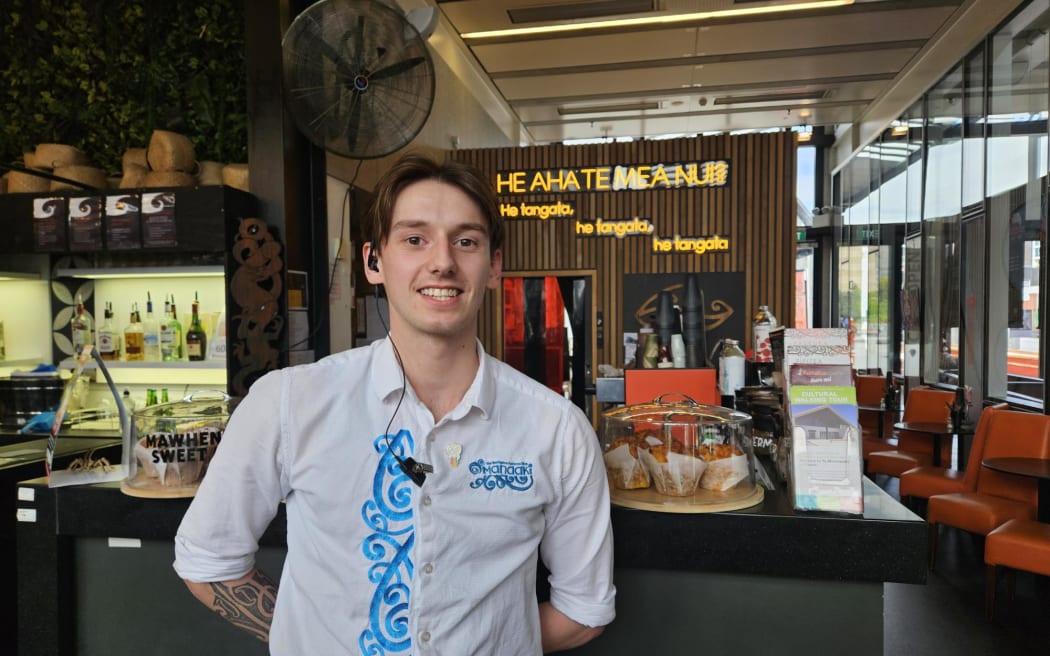 Karaka Cafe manager Cam Cuff.