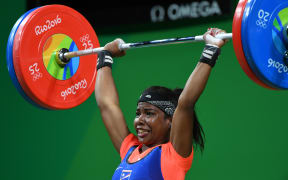 Marshall Islands' Mathlynn Sasser competing at the 2016 Rio Olympics.