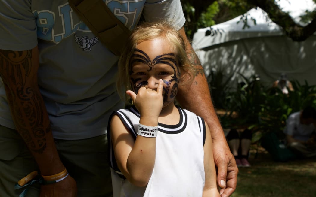 Uenuku is one of the many tamariki at Te Matatini who has a wristband with his caregivers number on it to keep him safe.