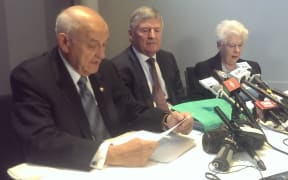 Sir Owen Glenn, Bill Wilson QC and Dame Catherine Tizard (L-R) at the release of the People's Blueprint.