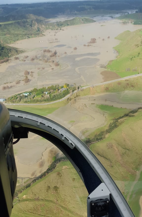 Aerial view of Waitotara Valley on Sunday.