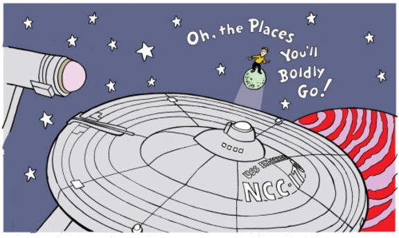 Cover page of Oh The Places You'll Boldly Go.