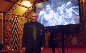One of the last three living veterans of the 28th Māori Battalion, Robert Gillies of B Company, at the premiere of 'Kia ora'.