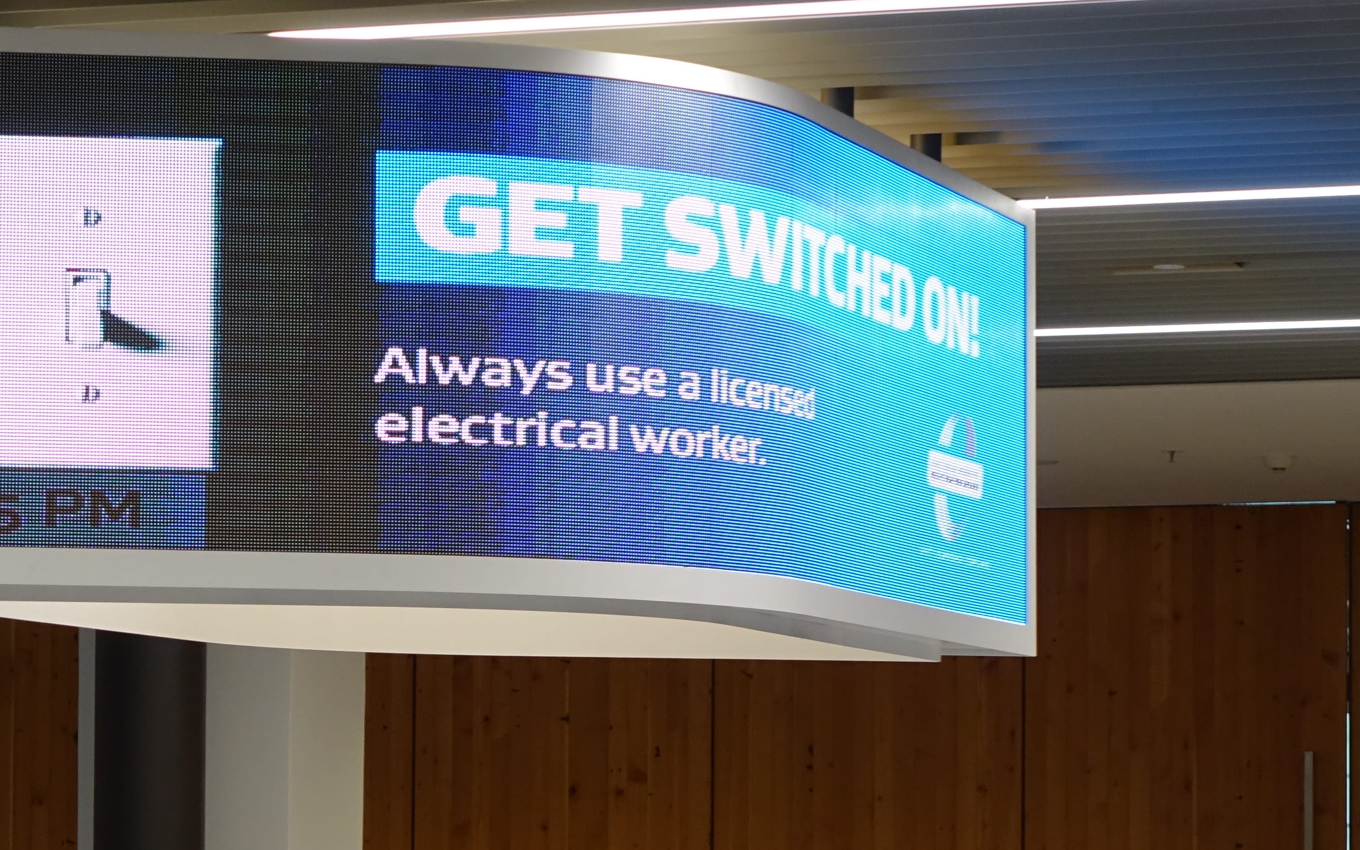 Display monitor in the reception of the The Ministry of Business, Innovation and Employment