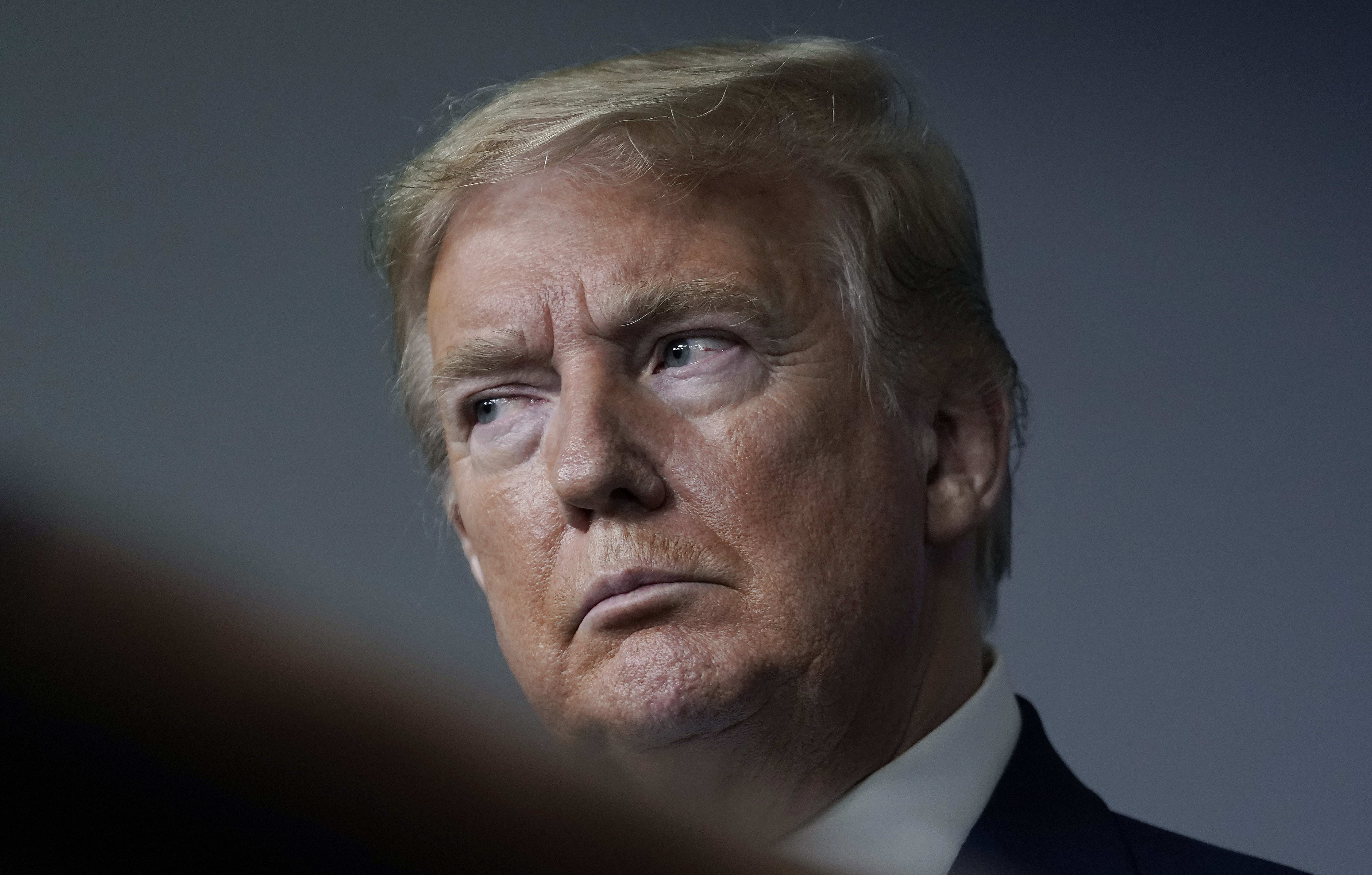 US President Donald Trump speaks at the daily coronavirus task force briefing at the White House on April 21, 2020 in Washington, DC.
