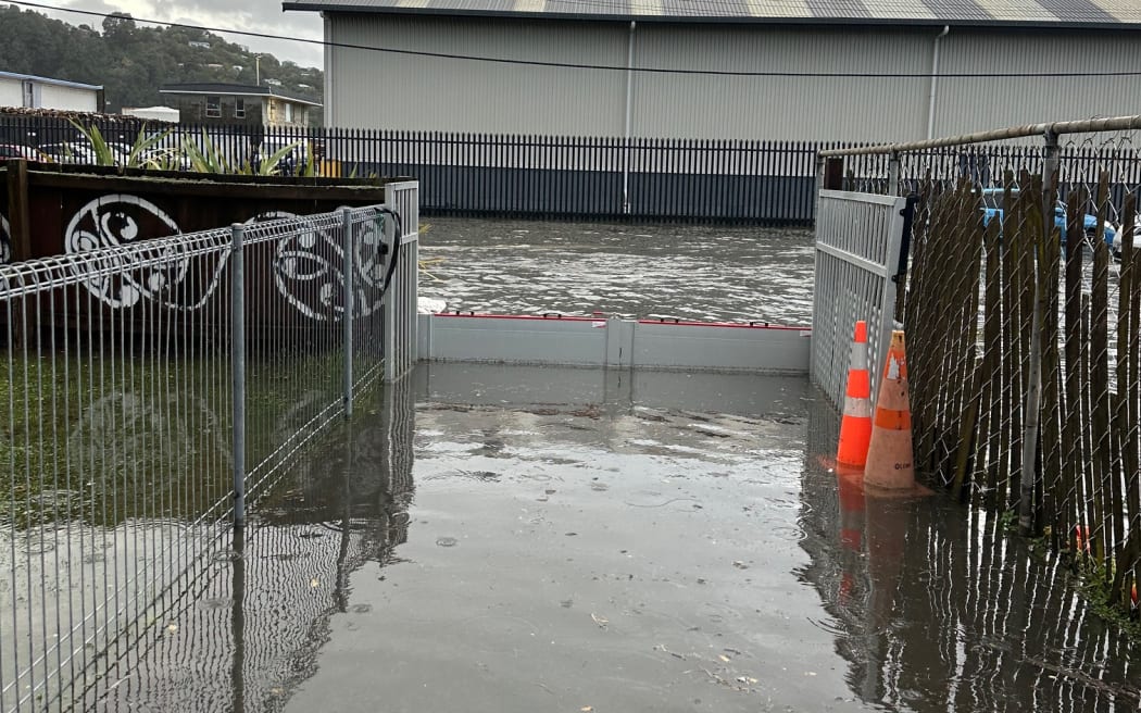 Flooding at Kokiri Marae Kohanga in the Wellington suburb of Petone.