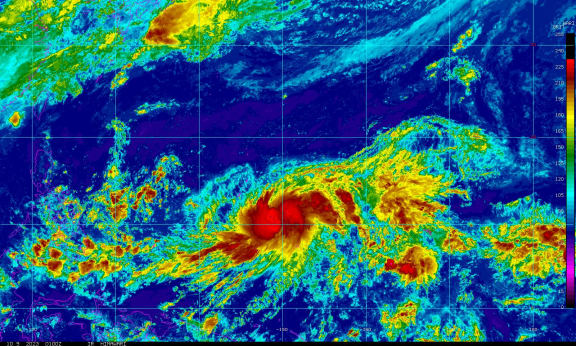 Tropical storm Bolaven intensifies as it heads towards the Northern Marianas with forecasting predicting it will develop into a typhoon overnight. Monday 9 October 2023