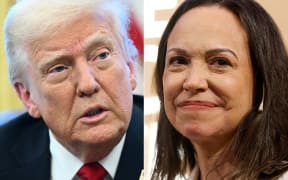 (COMBO) This combination of pictures created on January 14, 2026 shows US President Donald Trump at the White House in Washington, DC, on March 26, 2025 and Nobel peace laureate Maria Corina Machado in Oslo, Norway, on December 11, 2025. On January 15 US President Donald Trump is scheduled to meet with Venezuelan opposition leader Maria Corina Machado, whose pro-democracy movement he has sidelined since toppling her country's leader, and whose Nobel Peace Prize he openly envies.
Machado's White House visit comes a day after Trump used glowing terms to describe his first known call with Venezuela's interim president Delcy Rodriguez, confirming his satisfaction with the allies of Nicolas Maduro remaining in power, for now at least. (Photo by Mandel NGAN and Odd ANDERSEN / AFP)