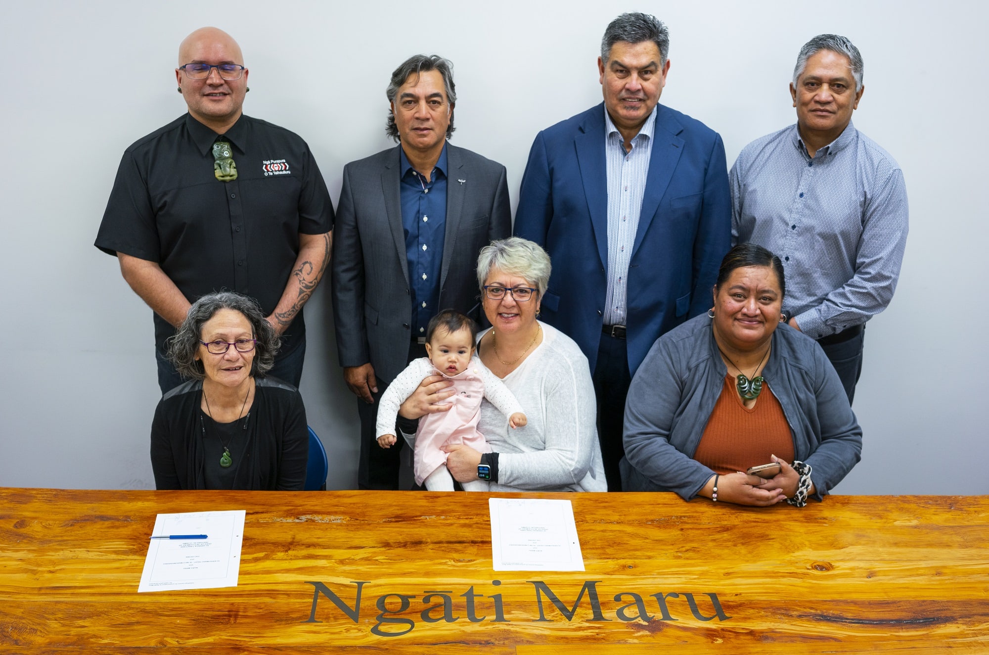 Ngāti Maru initialling its of Deed of Settlement.