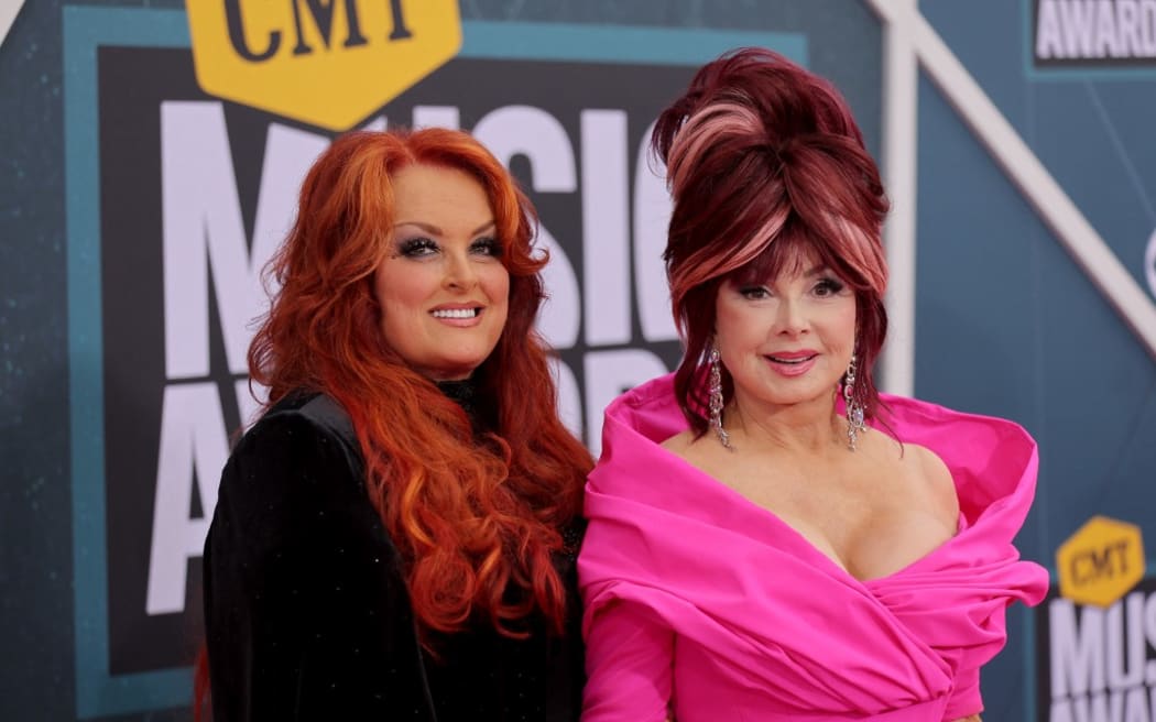 In this photo taken on April 11, 2022, Wynonna Judd and Naomi Judd of The Judds attend the 2022 CMT Music Awards in Nashville, Tennessee. US country music star Naomi Judd has died at age 76.