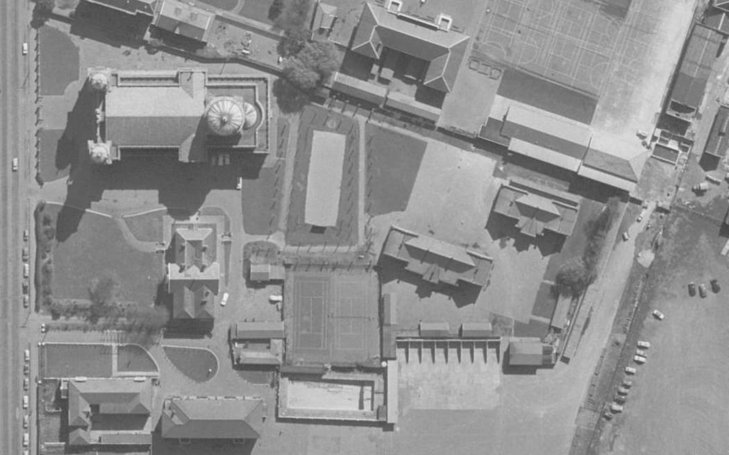 An aerial view of the Diocese site. The cathedral dome can be seen on the left and Xavier College is in the left hand corner underneath.