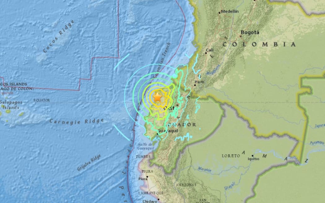 The 7.4 magnitude quake struck off the coast of Ecuador.