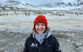 Kelsey Waghorn in South Georgia, Antarctica, 2023.