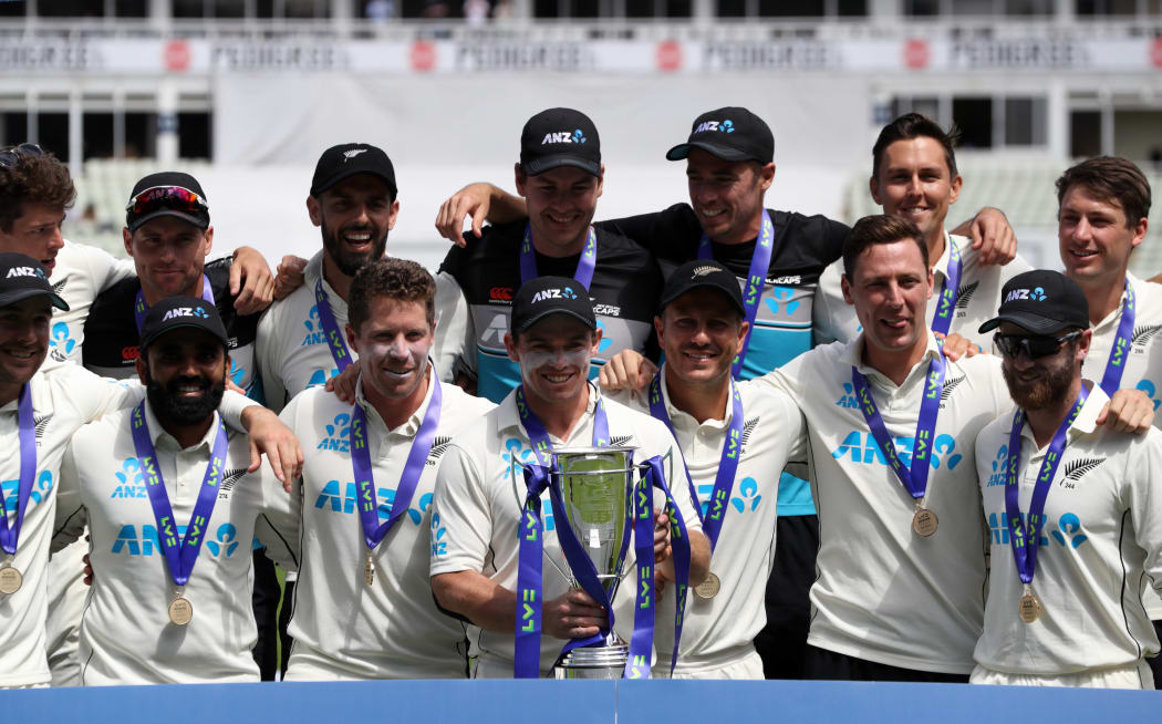 Blackcaps celebrate the series win