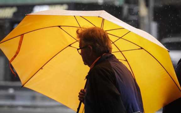 Wet weather in Wellington.